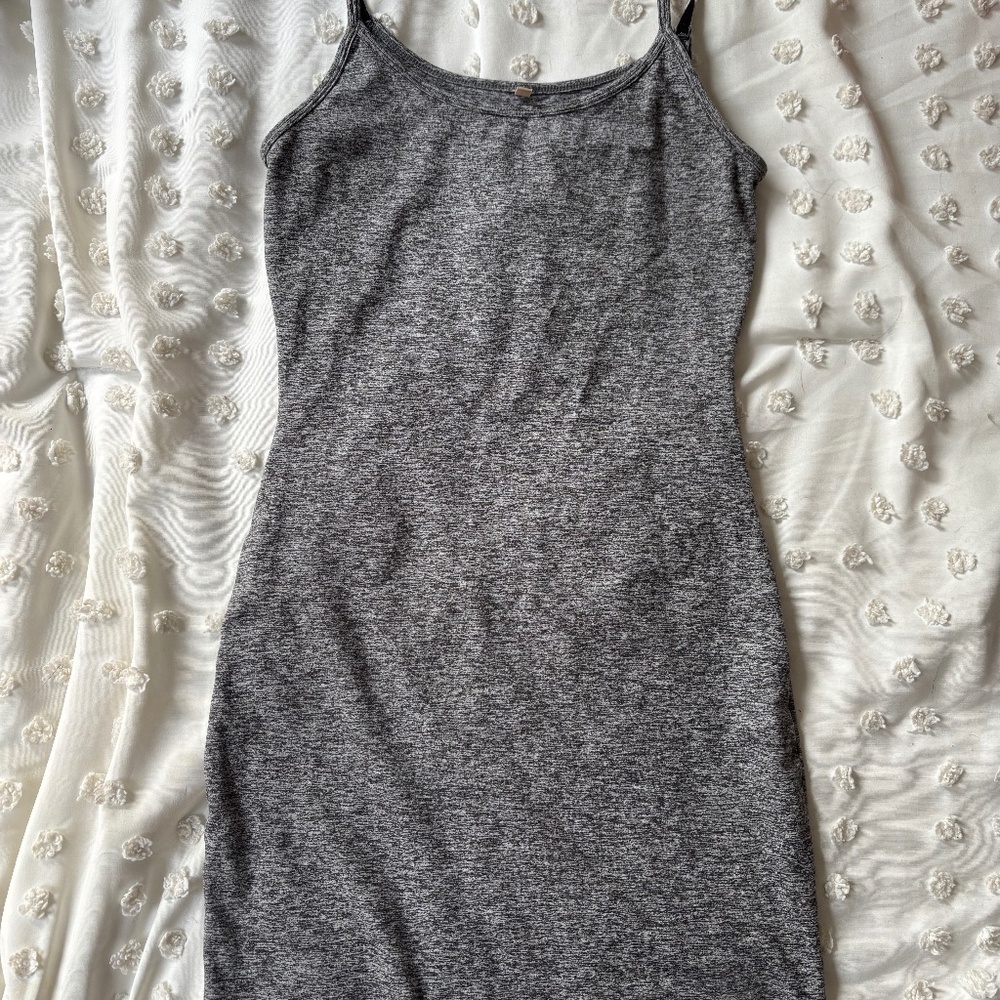 P'tula Heather Gray Slim Slip Dress
